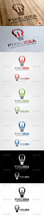 Pixel Idea Logo Template - GraphicRiver Item for Sale