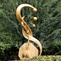 不锈钢音乐乐器雕塑广场公园抽象创意提琴吉他琵琶不锈钢雕塑摆件-淘宝网