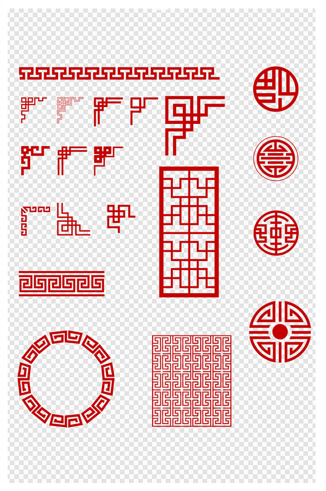 古典纹样传统纹样回形图案中国风纹理-众图...