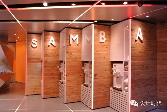 伦敦Samba Swirl冷冻酸奶店空间...