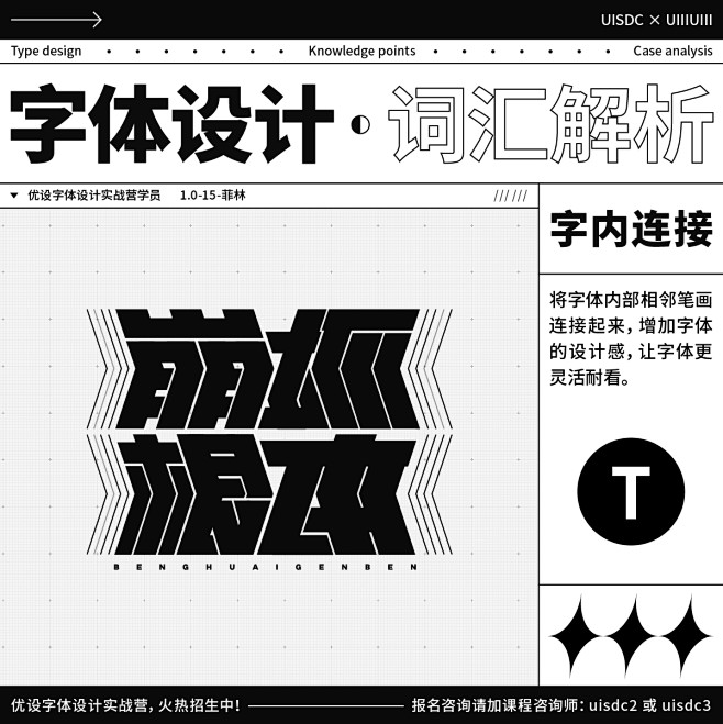 现学现用，9个常用的字体设计笔画处理小技巧 : 字体设计无从下手？9个常用的字体设计方法送上：化曲为直、边角加强、字内连接、字间连接、添加效果 ...