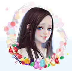 唯美少女心小清新二次元卡通手绘插画手机锁屏壁纸 动漫头像 插画师：katy 
高清原图：童话壁纸王国
