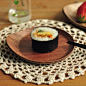 日式实木寿司碟 杯垫