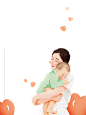 抱孩子的妈妈