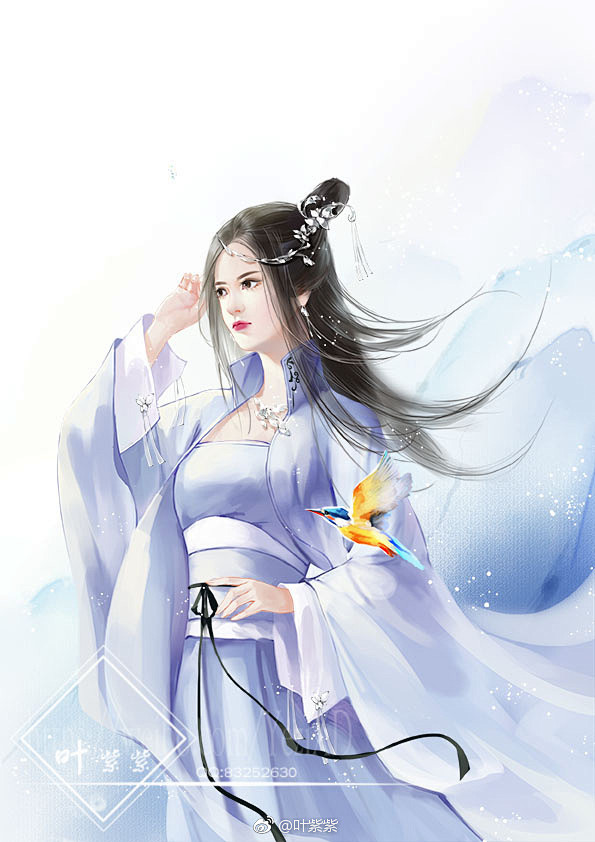 画师/叶紫紫/橙光作品/现代立绘/古风立绘/言情插画/古风插画/橙光立绘/橙光古风立绘 花瓣采集雨清露