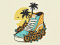 Vans Off the Wall shoes skateboard illustrator illustration summer wall painting off the wall vans