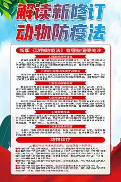 炫彩动物防疫法知识宣传海报4