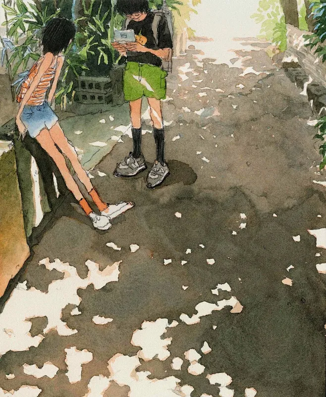 浪漫温馨！12张双人主题插画作品欣赏-花瓣网