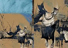 英国插画师Russ Mills张狂线条插画欣赏