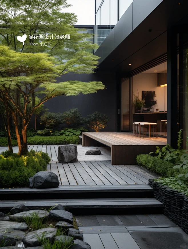 花园设计灵感|现代轻奢花园-花瓣网