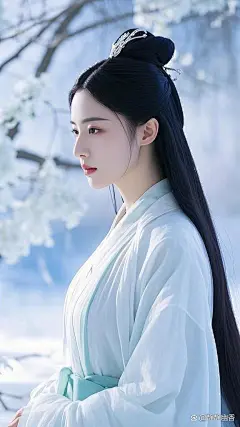 高清唯美手机壁纸：白衣如雪，宛如...@静静幽香的动态