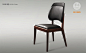 1930 椅:——图中主体材质为北美黑胡桃。长510mm×宽570mm×高950mm，座面高440mm
