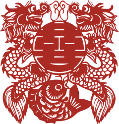 窗花 民俗 剪纸剪影 喜庆 喜 成亲 新婚 新年 素材(2870)