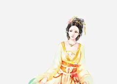 倾世皇妃惊艳手绘人物高清素材 免费下载 页面网页 平面电商 创意素材 png素材