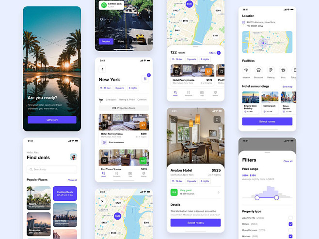 12组旅游类APP界面设计 - 优优教程网 - UiiiUiii.com : 旅游 APP 界面的设计通常包含景点介绍、行程安排、出行及酒店 ...