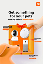 This may contain: an advertisement for the new mii smart home security system, featuring a dog and its owner's pet