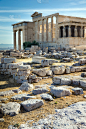 雅典,雅典卫城,巴特农神庙,垂直画幅,希腊,天空,山,古代,无人,著名景点