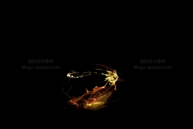 盘旋环绕龙光环特效素材 png透明序列帧...