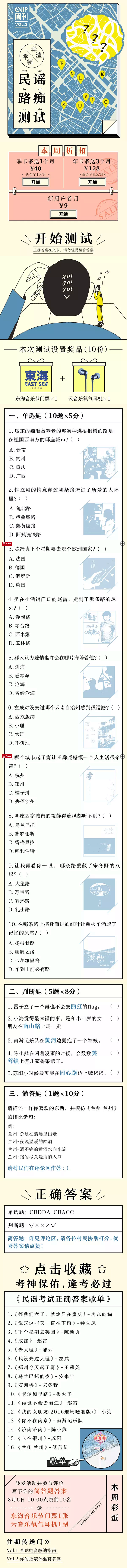 黑胶VIP周刊-民谣路痴测试 - 网易云...