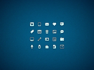 16 pixel 像素图标（Ai源文件分享）- by: 伊人用爱捉 - ICONFANS专业界面设计平台-花瓣网