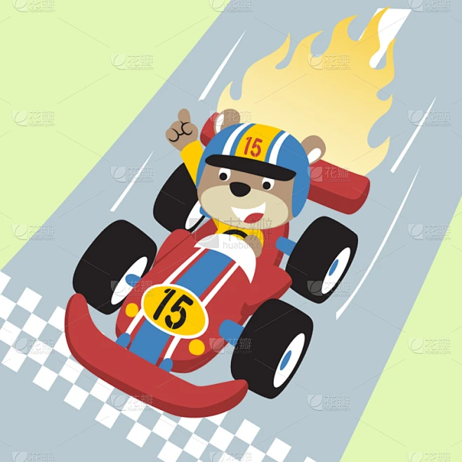 car racing cartoon素材-花瓣网