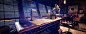 Airship Comms Room, Tyler Bolster : This environment was created in Unreal Engine 4 using modular environment creation techniques and game-resolution props over the course of 5 weeks.  The prompt was to tell a subtle story of our choosing in an original e