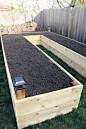 Clever raised bed garden idea, gives you walking space to get to all the plants. This will be my design next time!