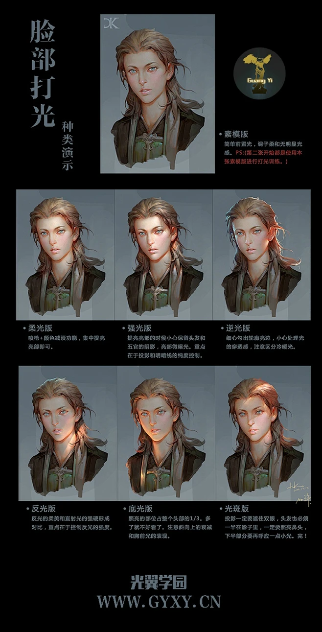 脸部打光-花瓣网
