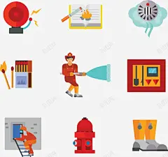 消防救火图标高清素材 免费下载 设计图片 页面网页 平面电商 创意素材 png素材