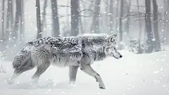 凶猛动物犬科户外野生狼森林