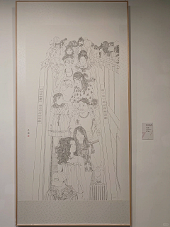 衚衕學采集到国画线描艺术展览画