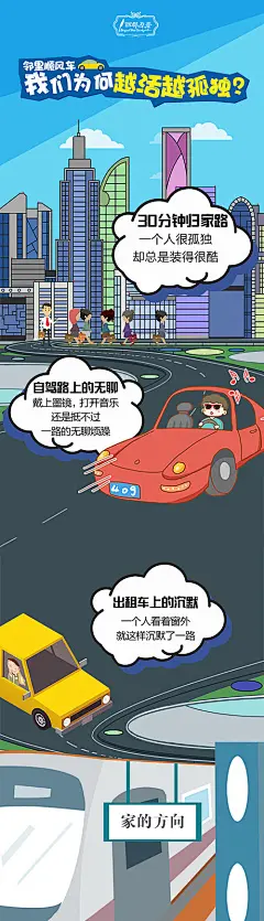 波普风邻里顺风车长图海报