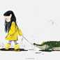俏皮可爱的小女孩，我的公主梦！来自插画师DungHo ​​​​