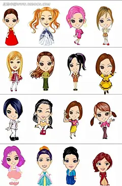 大头女孩韩服韩国矢量人物插画AI|绘画设计|角色|卡通人物|卡通人物图片|漫画人物|人物插画|人物素材|人物图片|矢量人物|矢量图|手绘人物|水彩