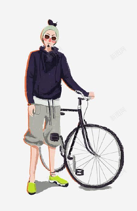 骑自行车的男人高清素材 交通工具 出门 ...