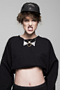 加拿大设计师Tamara 古董蕾丝黑白几何领对称项链 Locked collar-淘宝网