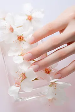 裸色系的美甲甲片