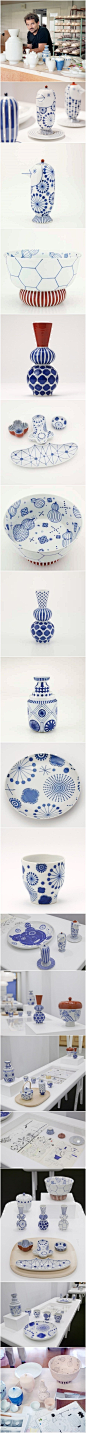 陶瓷艺术』西班牙顽童设计师Jaime Hayón和日本品牌Maruwakaya（丸若屋）合作为历史悠久的陶瓷公司Choemon（上出長右衛門窯）设计了一套陶瓷餐具Kutani Choemon。(456×7597)