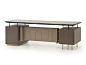 Deerskin executive desk with drawers PANAMERA by Formitalia