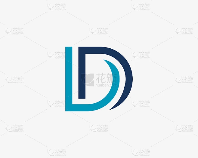 字母D标志设计矢量插图设计编辑可调整大小EPS 10素材-花瓣网