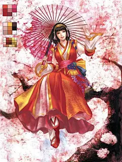 用PHOTOSHOP绘制古装美女