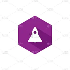 火箭图标和符号矢量插图