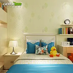 儿童房壁纸男孩环保无纺布房间装修女孩公主粉色小清新墙纸卧室-淘宝网