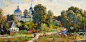 俄罗斯安东尼伊万诺维奇风景油画