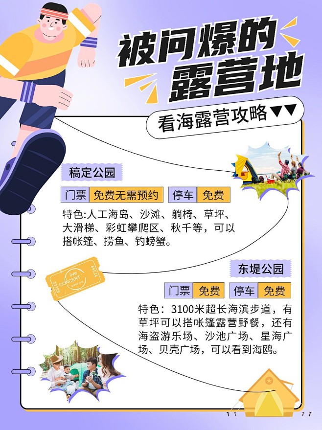 户外露营攻略小红书配图