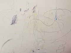 孩子墙上的涂鸦