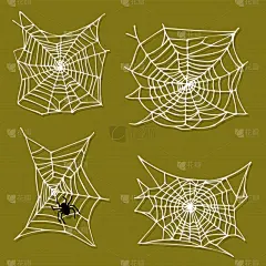 蜘蛛纲,蜘蛛网,平坦的,插画,恐怖,分离着色,自然,恐惧症,蜘蛛恐惧症,剪影
