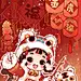 小红猫年画——金虎纳福_月牙儿YY__插画师作品_涂鸦王国gracg.com