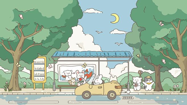 卡通插画电脑壁纸分享