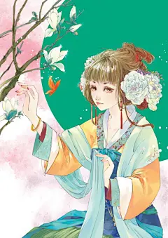 古风手绘美人 詹詹詹小花/绘
